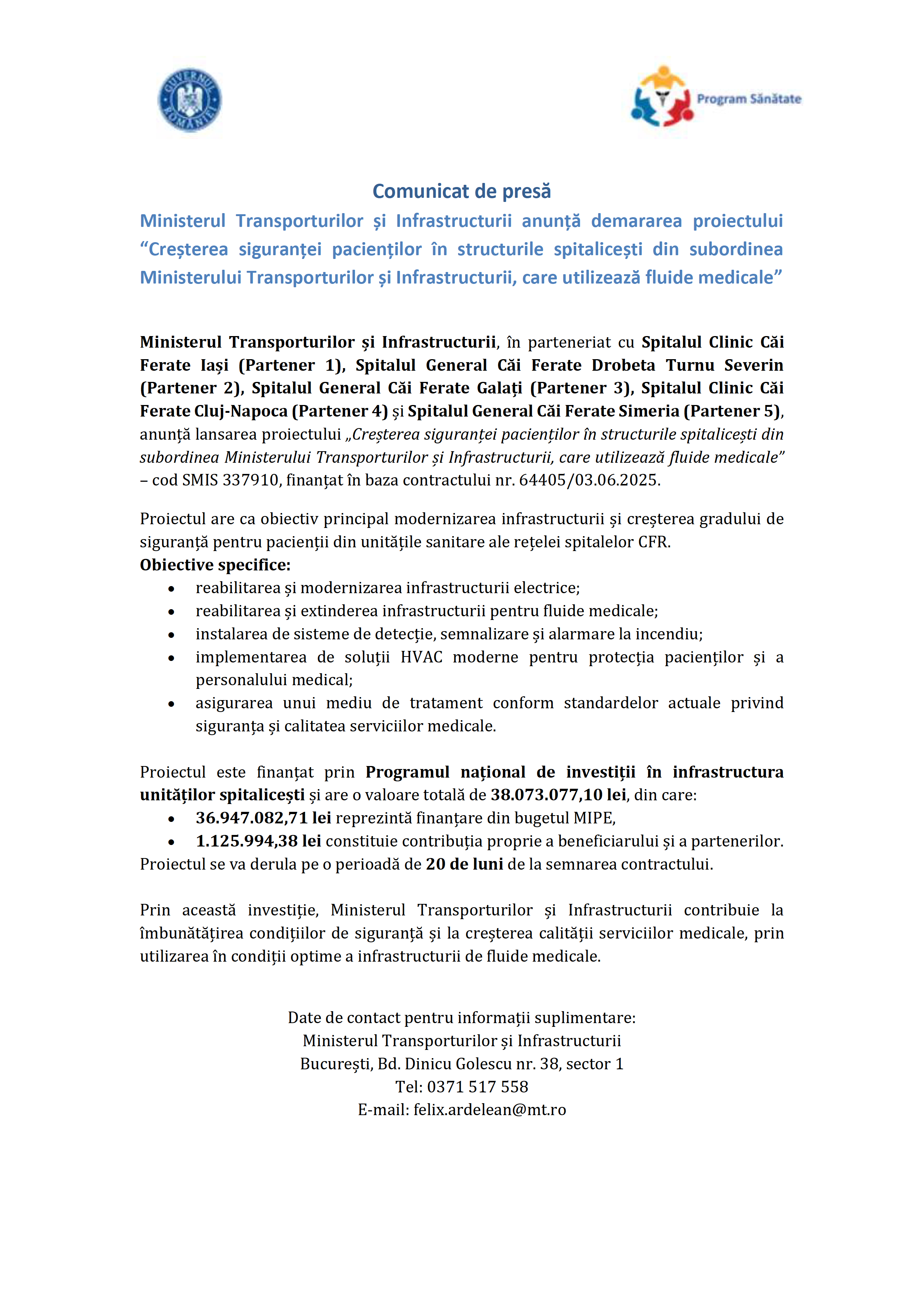 comunicat demarare proiect pniius 1 1